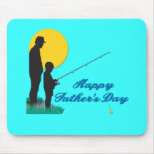 Pesca del día de padre feliz alfombrilla de raton