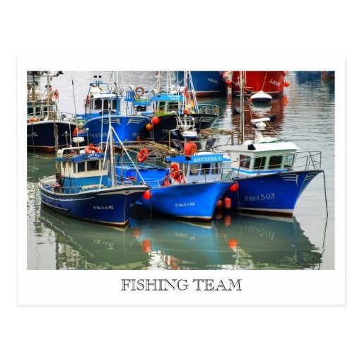 Pesca del equipo postales