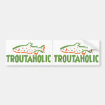 Pesca del pescador de la trucha pegatina de parachoque