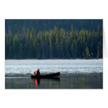 Pesca en el lago redfish tarjeton