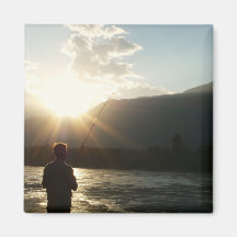 Pesca en un rayo de sol iman