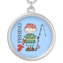Pesca roja del amor del muchacho I del pelo Joyeria
