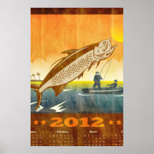 Pescados 2012 del tarpón del calendario del poster