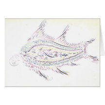Pescados caligráficos 1845 tarjeta