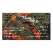 Pescados de Koi Tarjetas Personales