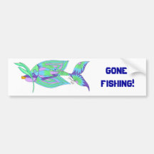 Pescados de la isla pegatina de parachoque