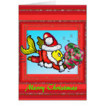 Pescados de Navidad - tarjeta de felicitación lind