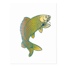 Pescados del japonés de la carpa de Koi Postales