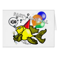 Pescados del juerguista tarjetas