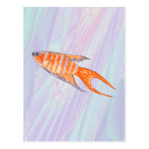 Pescados del paraíso tarjeta postal