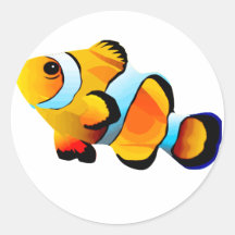 Pescados del payaso pegatinas  
