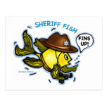 PESCADOS del SHERIFF - dibujo animado vivaracho li Tarjetas Postales