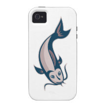 Pescados del siluro que nadan abajo iPhone 4/4S carcasa