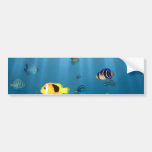 Pescados en el océano pegatina de parachoque