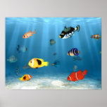 Pescados en el océano impresiones