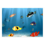 Pescados en el océano plantillas de tarjetas personales