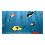 Pescados en el océano plantillas de tarjeta de negocio
