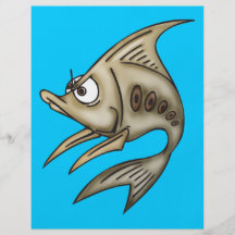 Pescados enojados tarjetas publicitarias