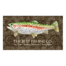 Pescados exclusivos del negocio de la guía del bar tarjetas de visita