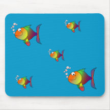 Pescados felices Mousepad Alfombrillas De Ratones