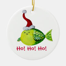 Pescados lindos del navidad ornamento para arbol de navidad