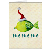 Pescados lindos del navidad felicitaciones