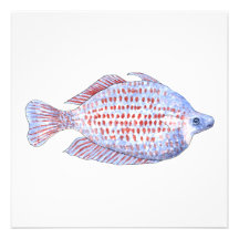 Pescados. Línea roja Rainbowfish. Invitacion Personalizada