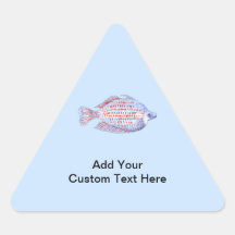 Pescados. Línea roja Rainbowfish. Calcomanía De Triangulo Personalizadas