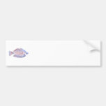 Pescados. Línea roja Rainbowfish. Pegatina De Parachoque