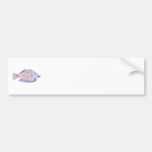 Pescados. Línea roja Rainbowfish. Pegatina De Parachoque