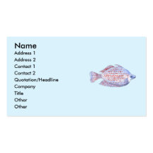 Pescados. Línea roja Rainbowfish. Plantillas De Tarjetas De Visita