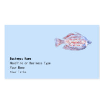 Pescados. Línea roja Rainbowfish. Tarjetas De Visita