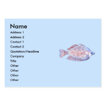 Pescados. Línea roja Rainbowfish. Plantilla De Tarjeta De Visita