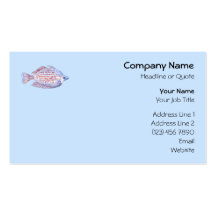 Pescados. Línea roja Rainbowfish. Tarjeta De Visita