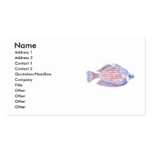Pescados. Línea roja Rainbowfish. Plantilla De Tarjeta De Negocio