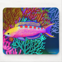 Pescados manchados amarillo Mousepad del filón de 