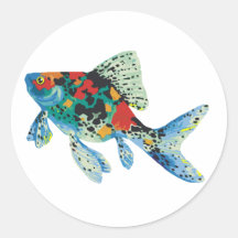 Pescados manchados coloridos pegatinas  