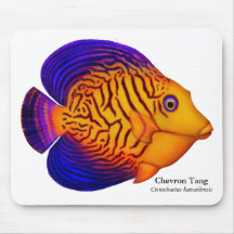 Pescados Mousepad de Chevron Tang del arrecife de 
