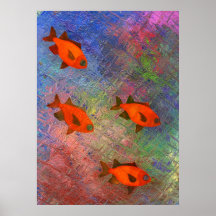PESCADOS NEGROS DEL SOLDADO DE LA BARRA POSTERS