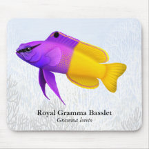 Pescados reales Mousepad del arrecife de coral de 