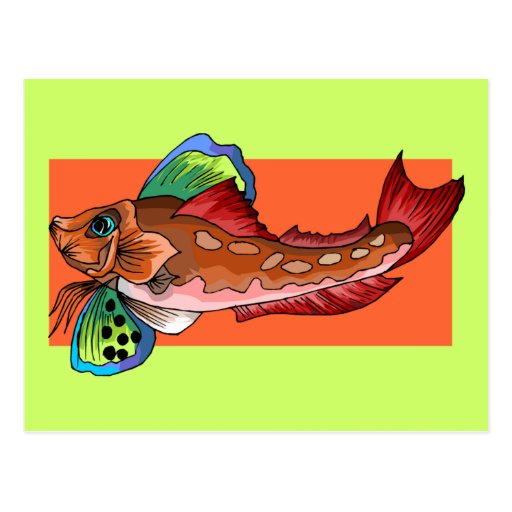 Pescados tropicales 1 pescado retro fresco popular postal