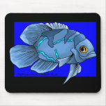 Pescados tropicales azules hermosos de Óscar Alfombrillas De Ratón