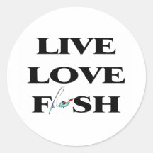Pescados vivos del amor pegatinas redondas