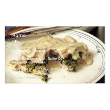Pesto y pechugas de pollo rellenas Spinich con Mus Tarjetas Personales