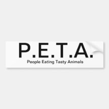 PETA ETIQUETA DE PARACHOQUE