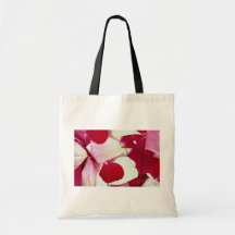Pétalos color de rosa mezclados bolsa de mano