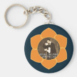 Pétalos del sorbete y del azafrán llaveros personalizados