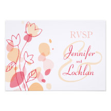 Pétalos modernos gráficos RSVP que se casa formal  Invitación Personalizada