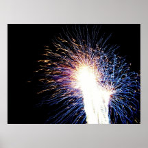 PETARDO, impresión de la EXPLOSIÓN del AZUL Posters
