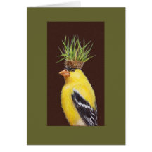 Pete la tarjeta del goldfinch